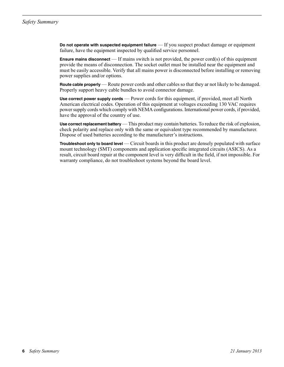 Grass Valley Safety Summary User Manual | Page 6 / 17