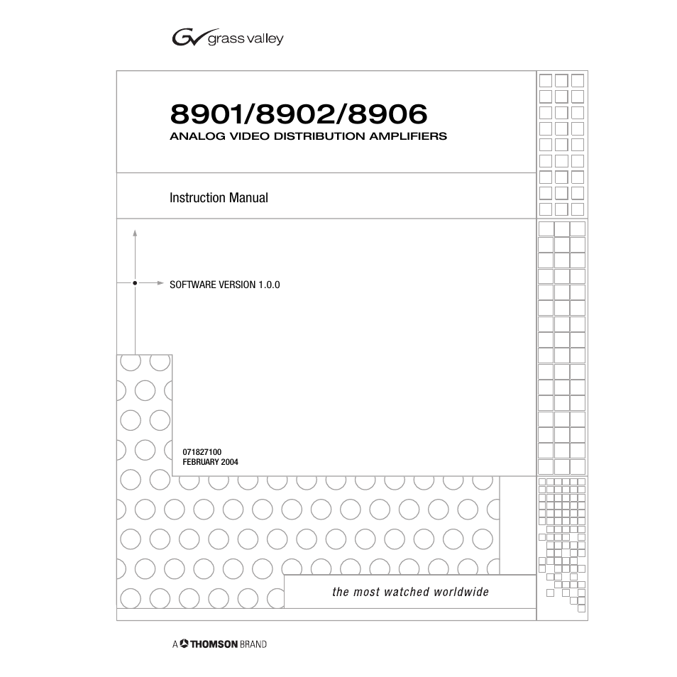 Grass Valley 8901 User Manual | 34 pages