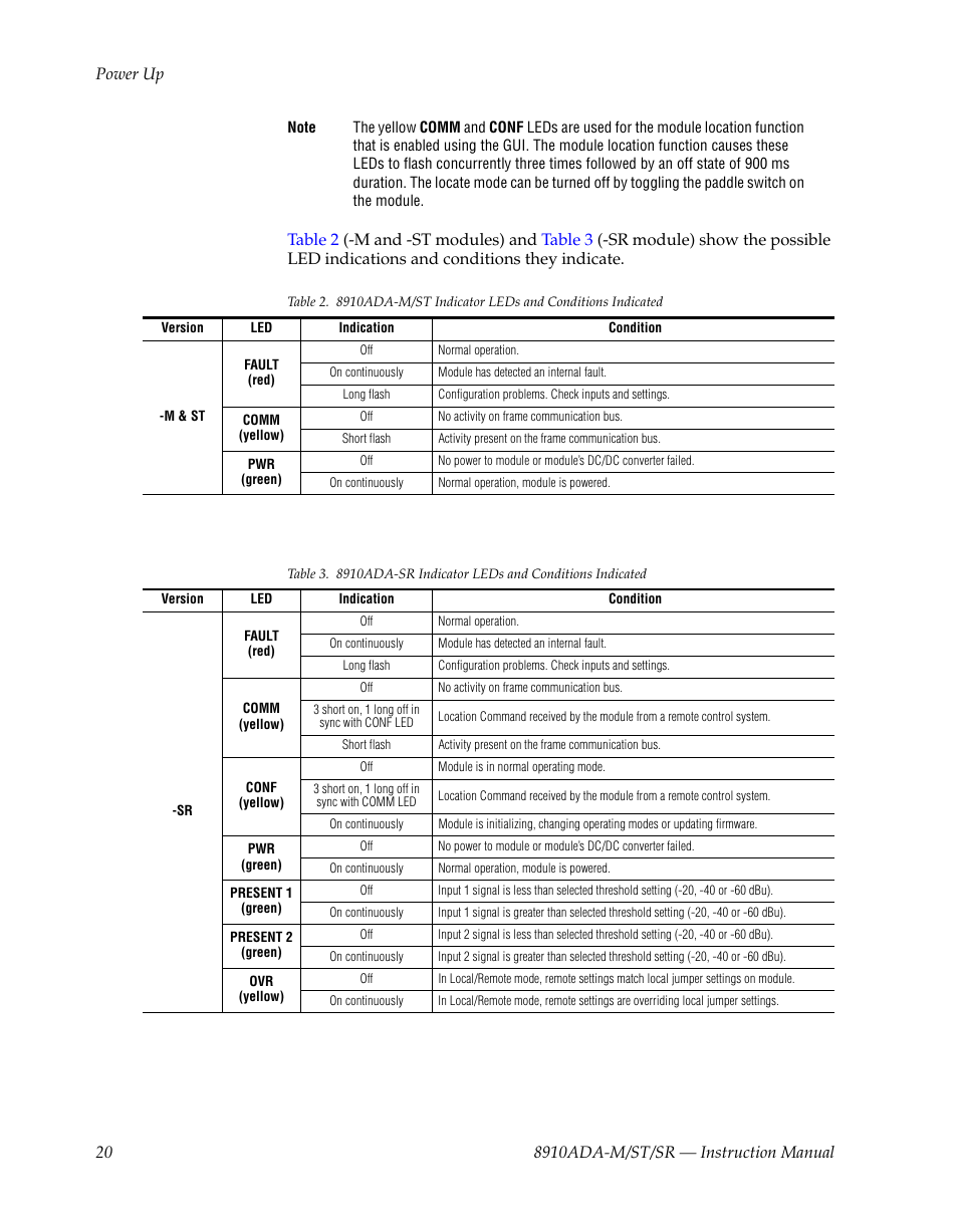 Grass Valley 8910ADA-M User Manual | Page 20 / 58