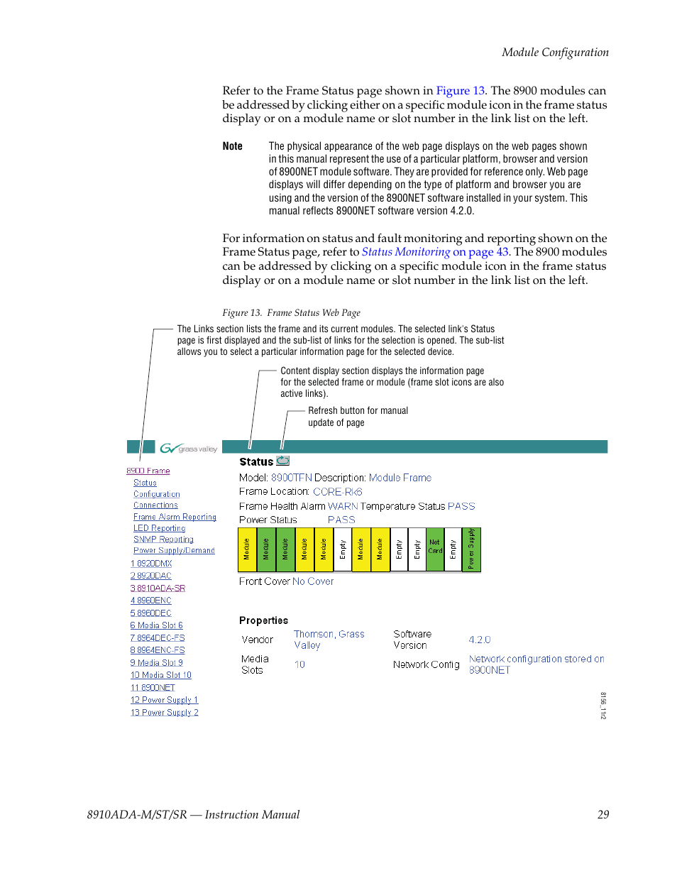 Grass Valley 8910ADA-M User Manual | Page 29 / 58