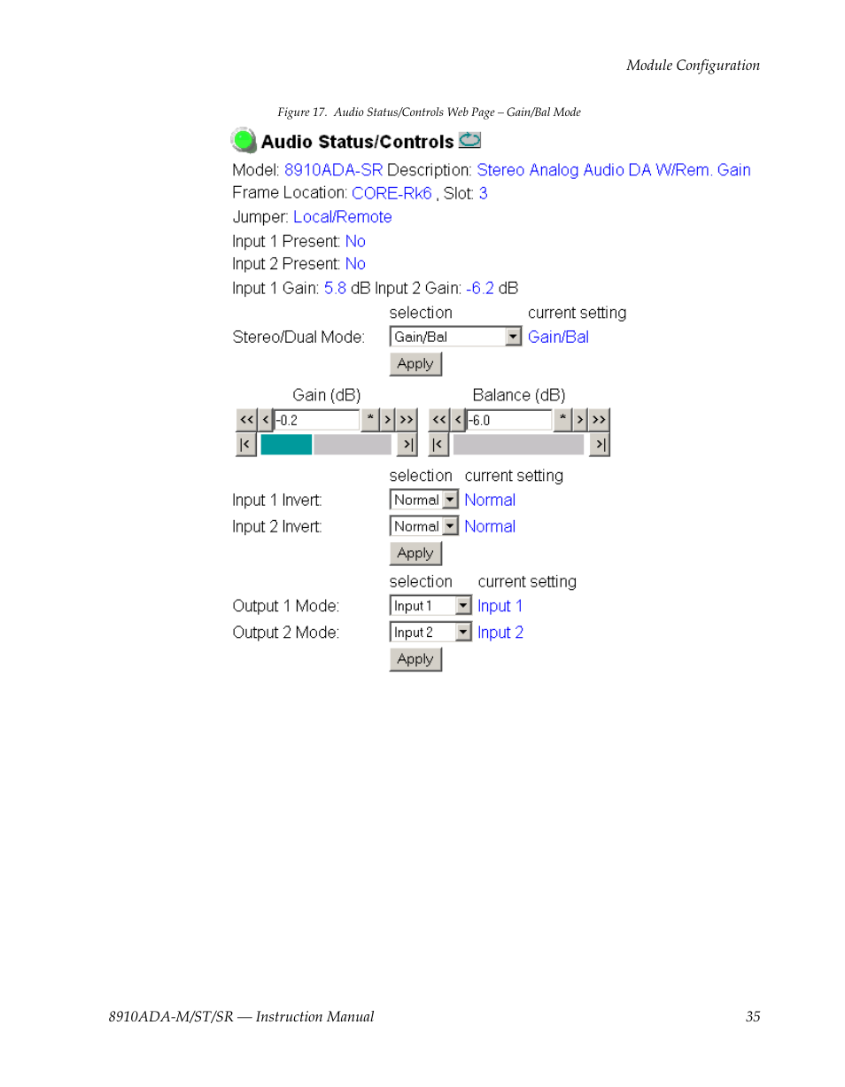 Grass Valley 8910ADA-M User Manual | Page 35 / 58