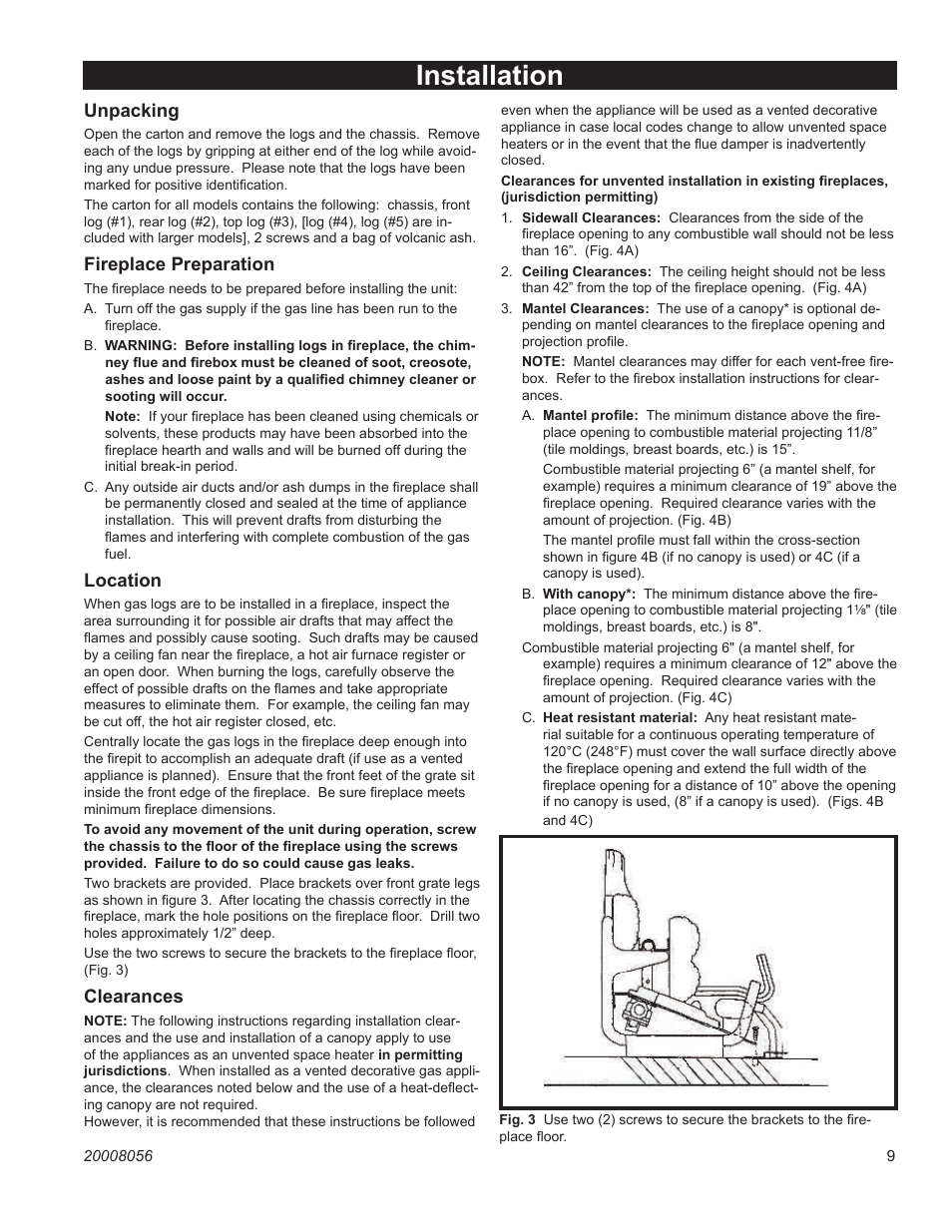 Installation | CFM UVHK31MP User Manual | Page 9 / 20