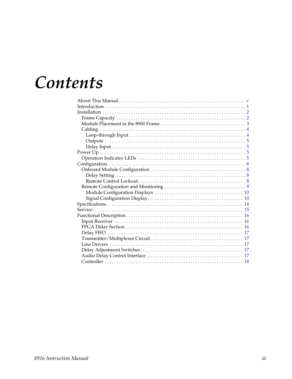 Grass Valley 8916 User Manual | Page 3 / 26