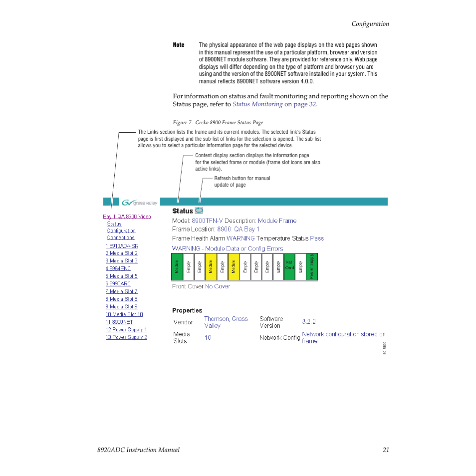 Grass Valley 8920ADC v.2.0.1A User Manual | Page 21 / 40