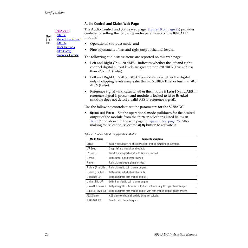 Grass Valley 8920ADC v.2.0.1A User Manual | Page 24 / 40