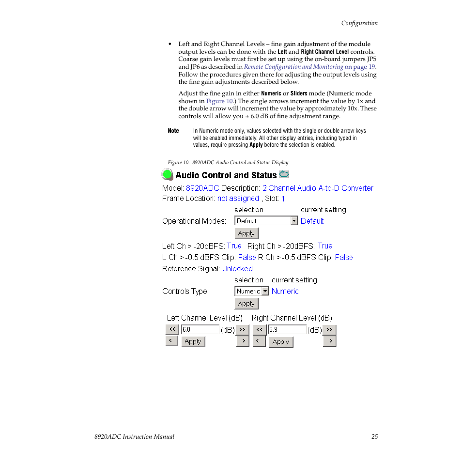 Grass Valley 8920ADC v.2.0.1A User Manual | Page 25 / 40
