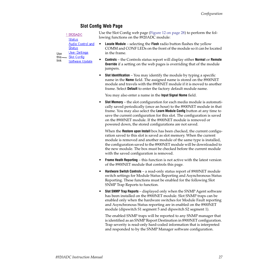 Grass Valley 8920ADC v.2.0.1A User Manual | Page 27 / 40