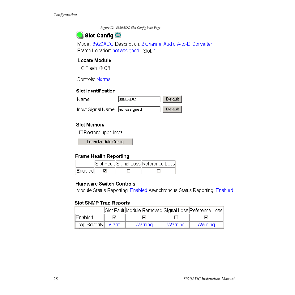 Grass Valley 8920ADC v.2.0.1A User Manual | Page 28 / 40