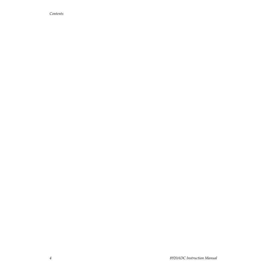 Grass Valley 8920ADC v.2.0.1A User Manual | Page 4 / 40