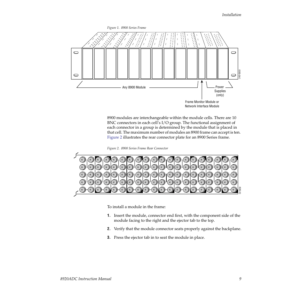 E the left ten locations. refer to | Grass Valley 8920ADC v.2.0.1A User Manual | Page 9 / 40