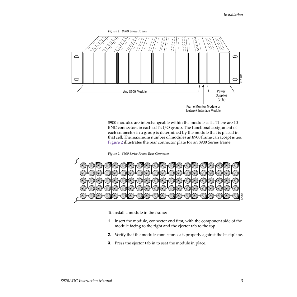 E the left ten locations. refer to | Grass Valley 8920ADC v.2.0 User Manual | Page 9 / 28