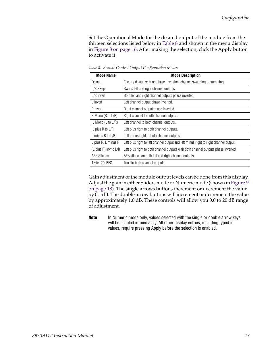 Grass Valley 8920ADT User Manual | Page 23 / 36