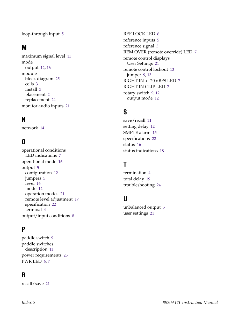 Grass Valley 8920ADT User Manual | Page 36 / 36