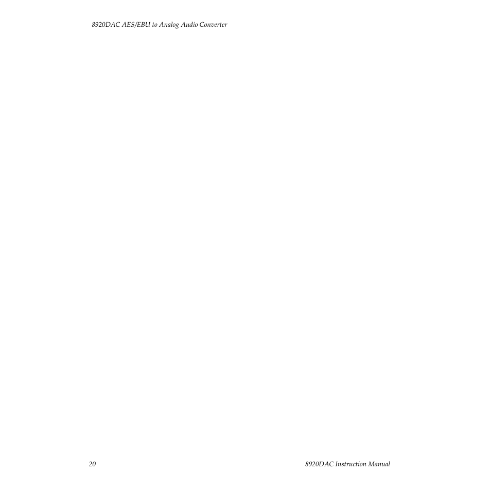 Grass Valley 8920DAC User Manual | Page 26 / 28
