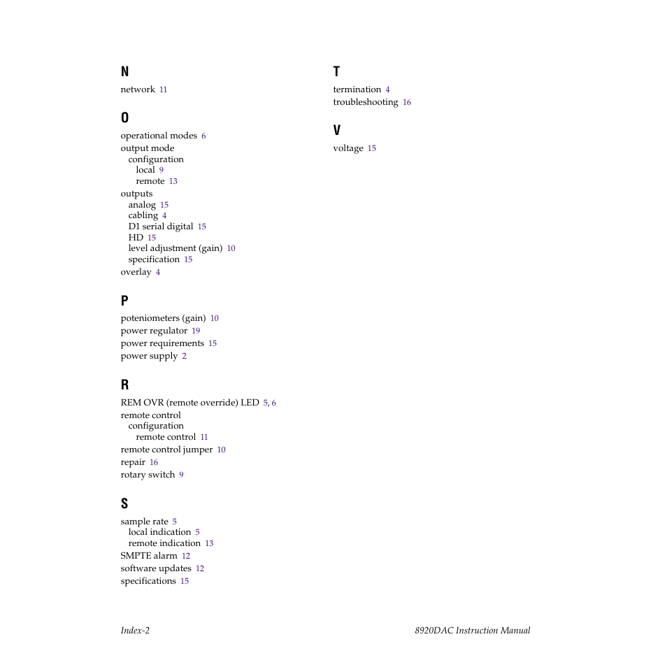 Grass Valley 8920DAC User Manual | Page 28 / 28