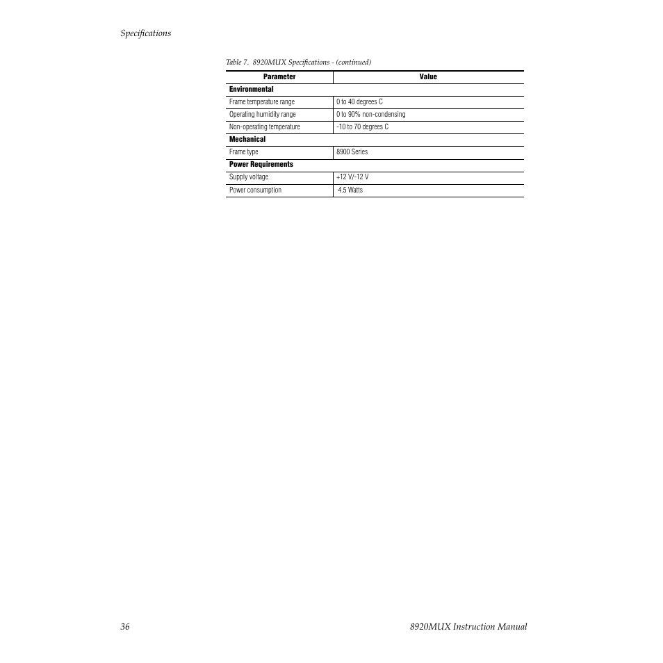 Grass Valley 8920MUX User Manual | Page 36 / 50
