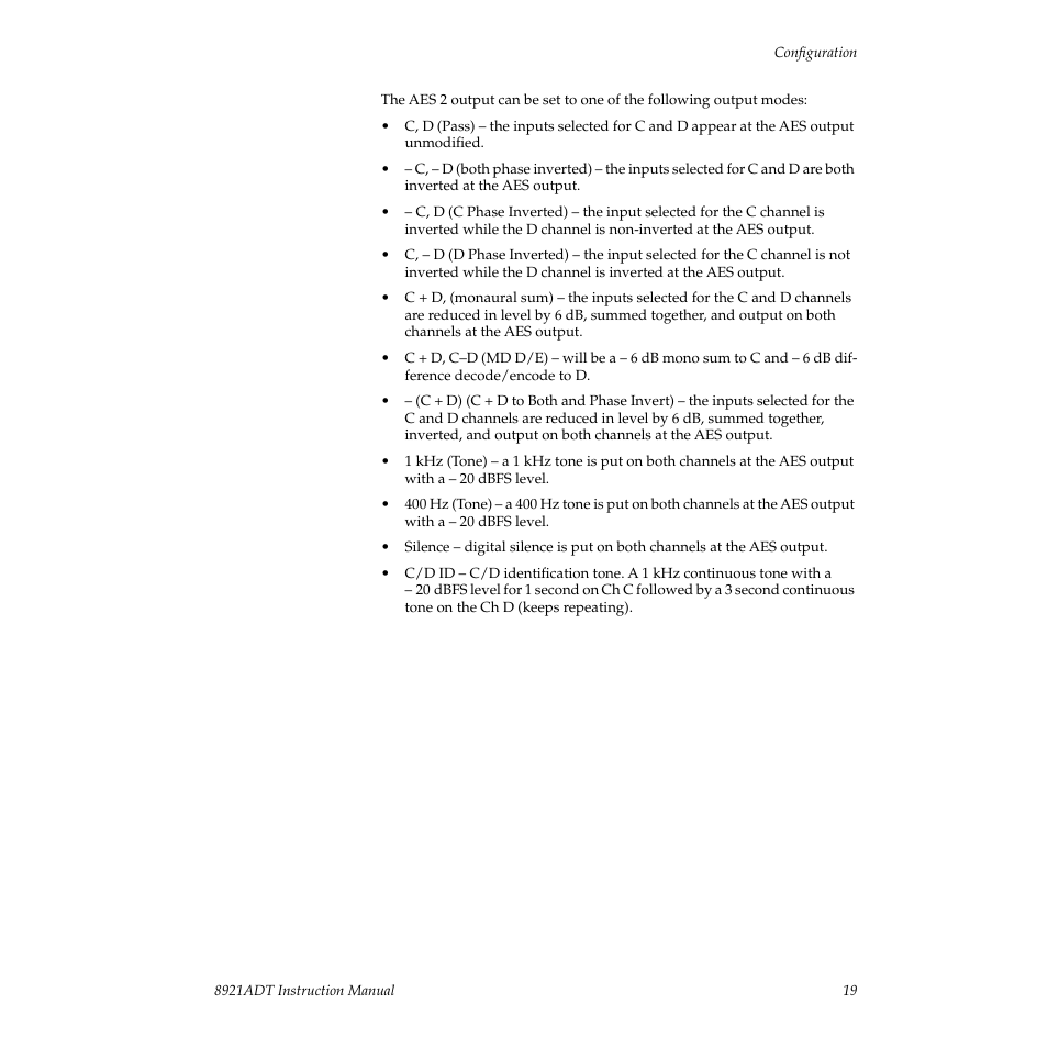Grass Valley 8921ADT User Manual | Page 19 / 58