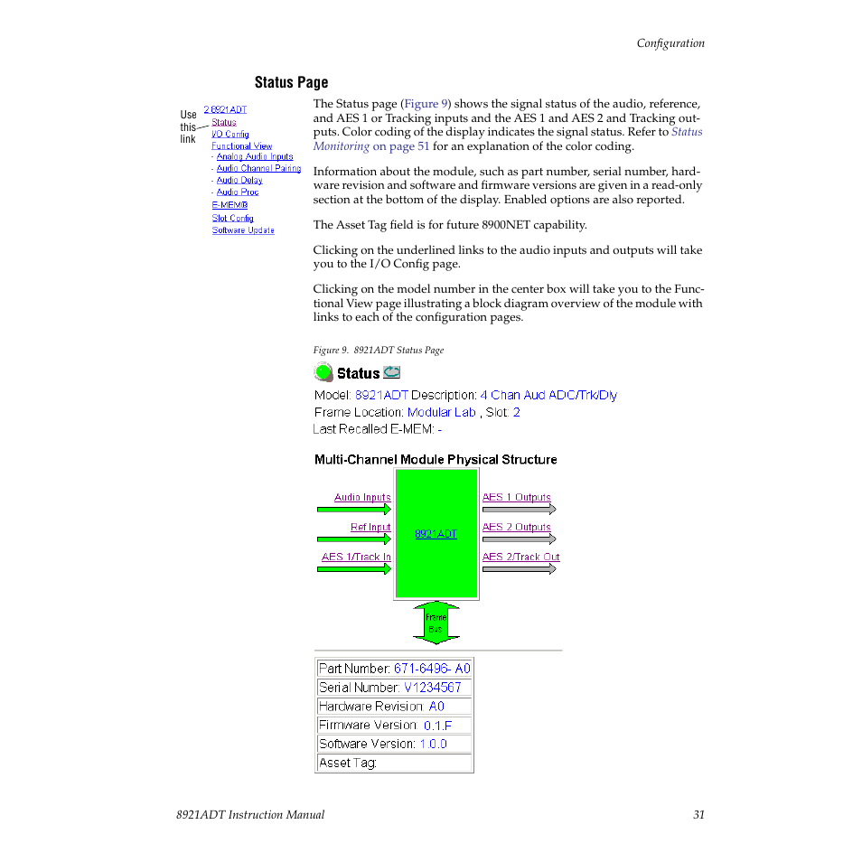 Grass Valley 8921ADT User Manual | Page 31 / 58