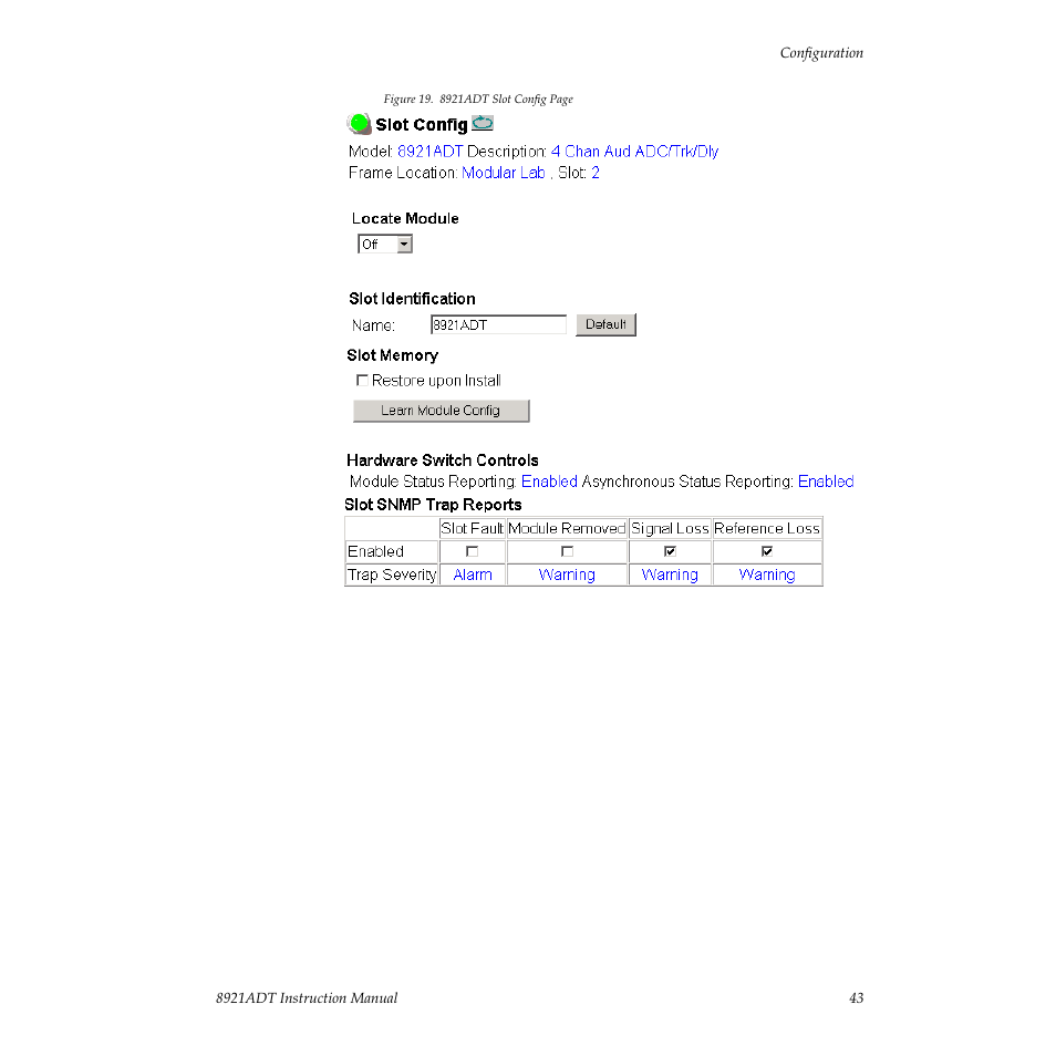 Grass Valley 8921ADT User Manual | Page 43 / 58