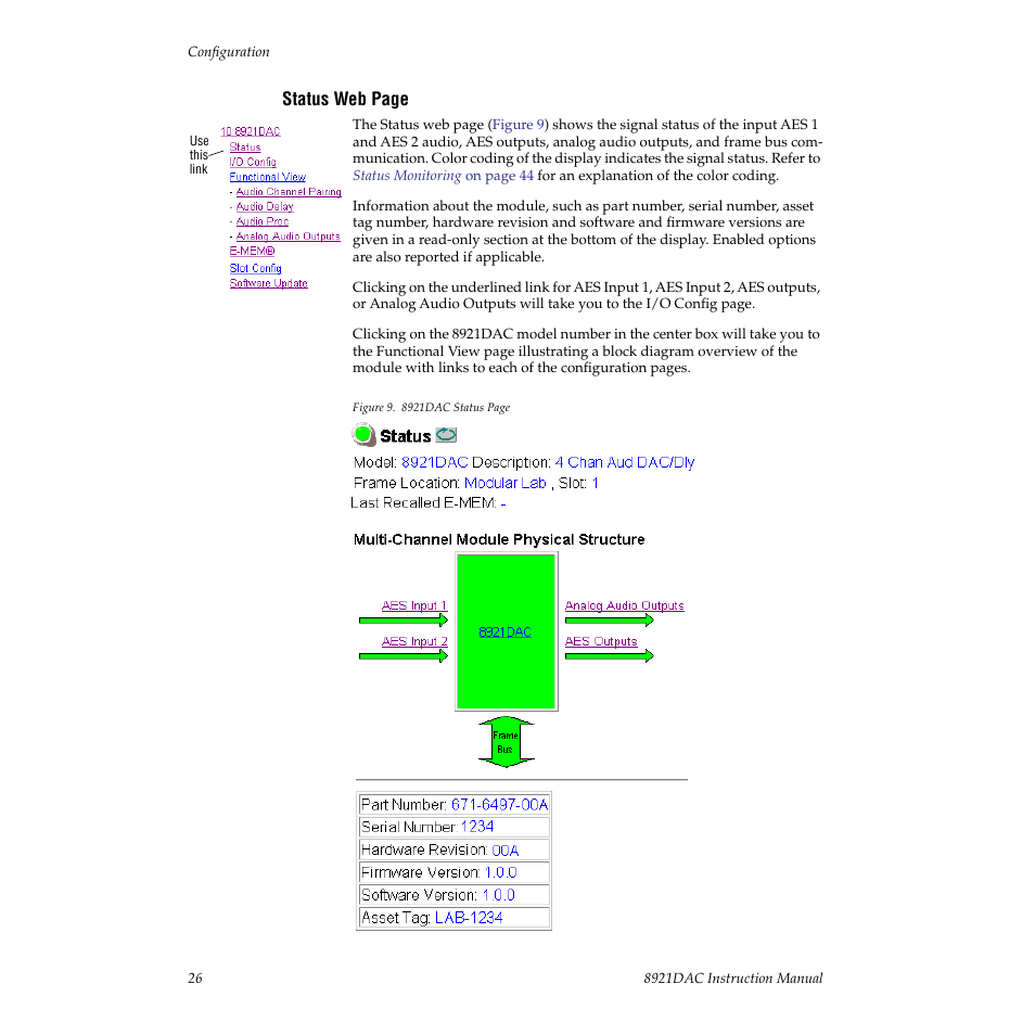 Grass Valley 8921DAC User Manual | Page 26 / 50