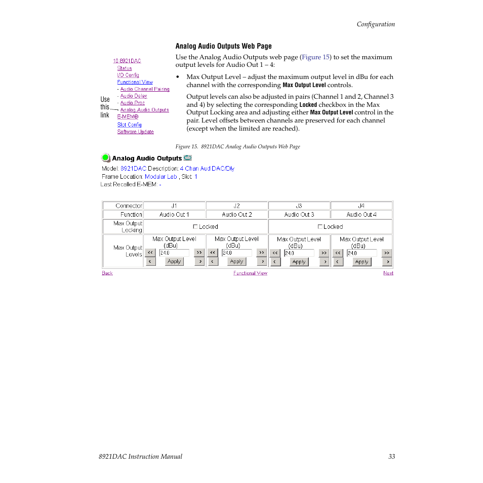Grass Valley 8921DAC User Manual | Page 33 / 50