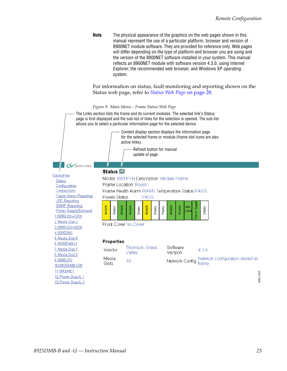 Grass Valley 8925DMB-B User Manual | Page 23 / 58