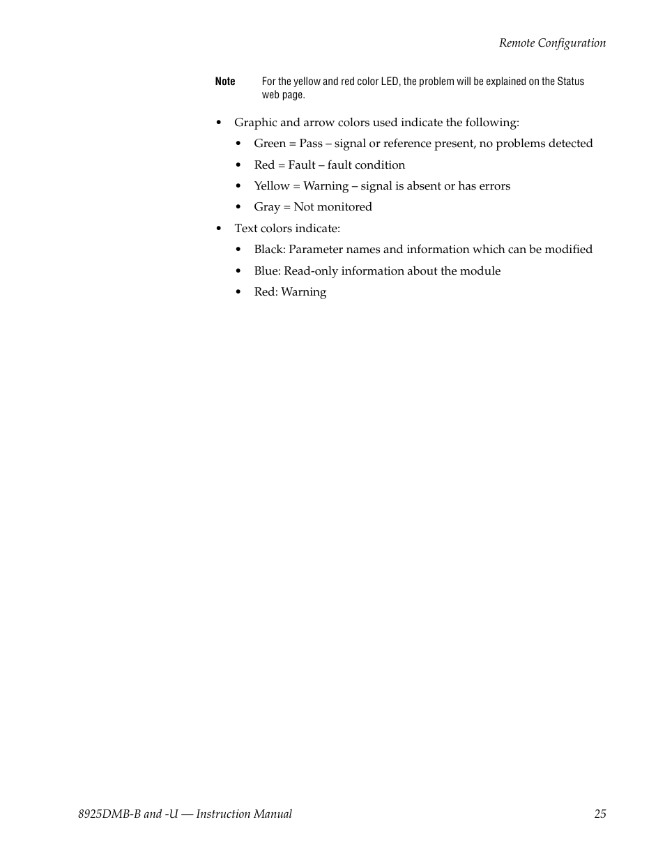 Grass Valley 8925DMB-B User Manual | Page 25 / 58