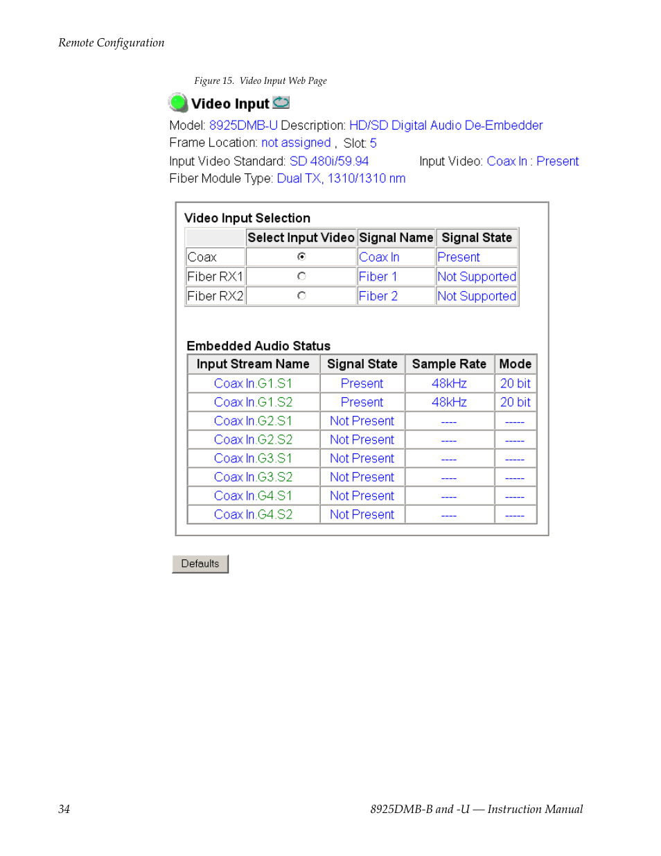 Grass Valley 8925DMB-B User Manual | Page 34 / 58
