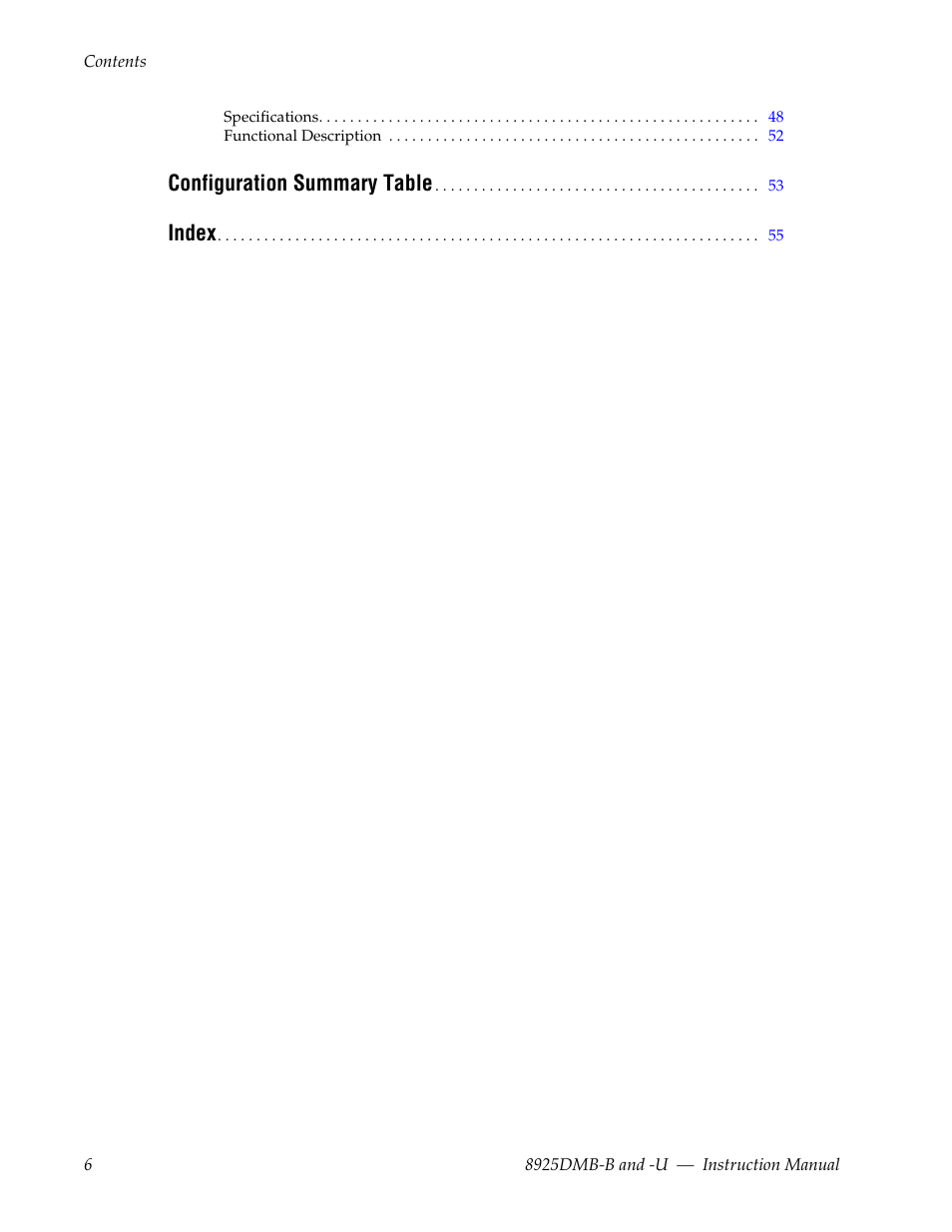 Grass Valley 8925DMB-B User Manual | Page 6 / 58