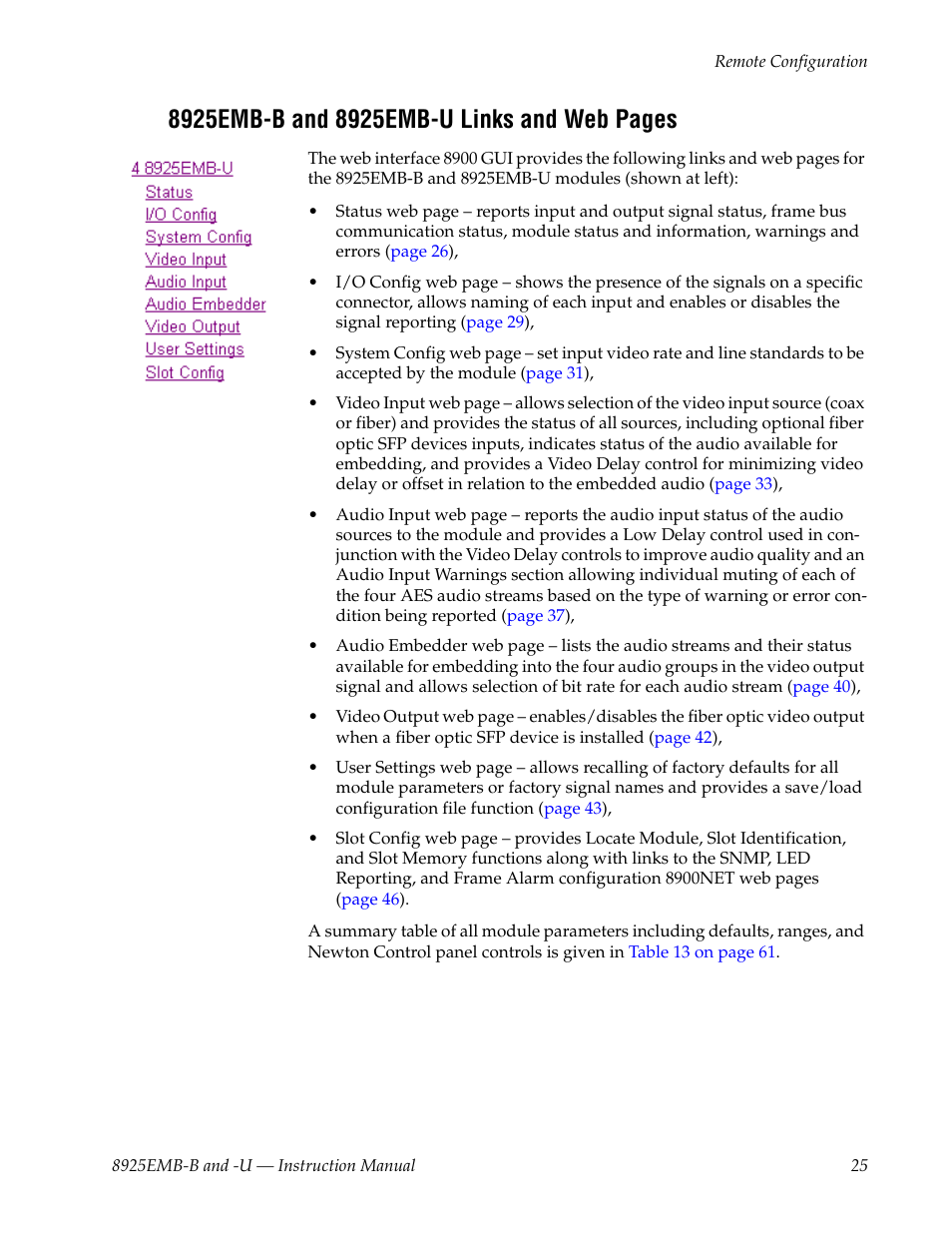 Grass Valley 8925EMB-B v.2.1.6 User Manual | Page 25 / 68