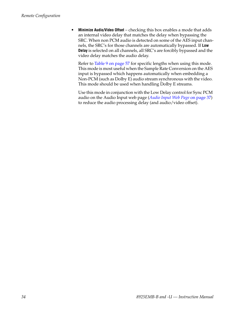 Grass Valley 8925EMB-B v.2.1.6 User Manual | Page 34 / 68