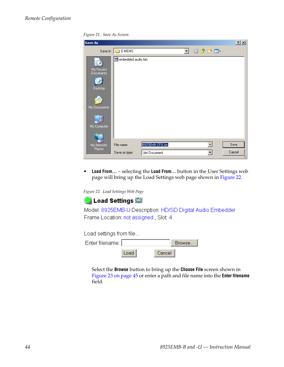 Figure 21 | Grass Valley 8925EMB-B v.2.1.6 User Manual | Page 44 / 68