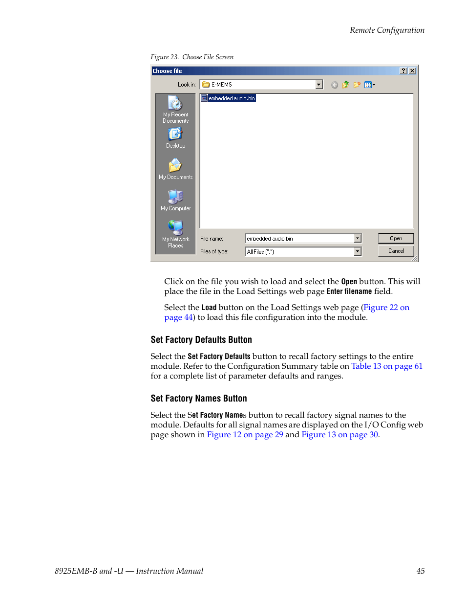 Grass Valley 8925EMB-B v.2.1.6 User Manual | Page 45 / 68