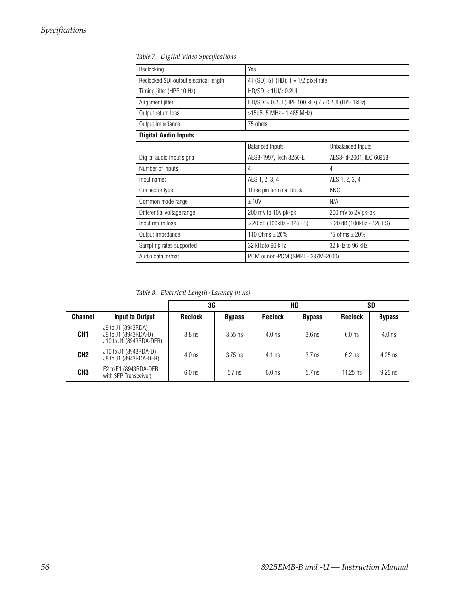 Grass Valley 8925EMB-B v.2.1.6 User Manual | Page 56 / 68