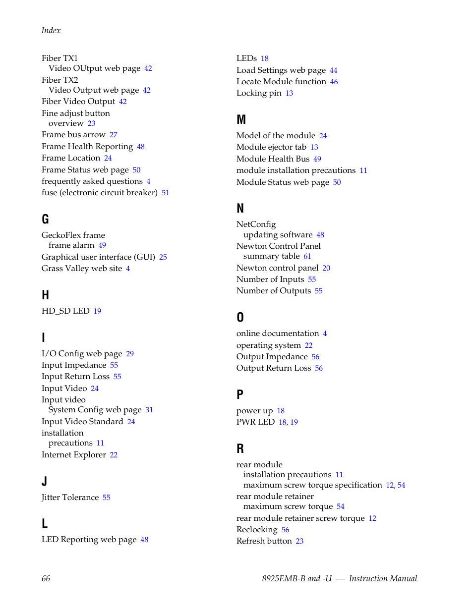 Grass Valley 8925EMB-B v.2.1.6 User Manual | Page 66 / 68