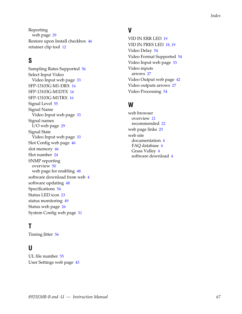 Grass Valley 8925EMB-B v.2.1.6 User Manual | Page 67 / 68