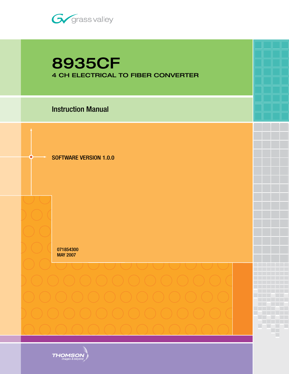 Grass Valley 8935CF User Manual | 58 pages
