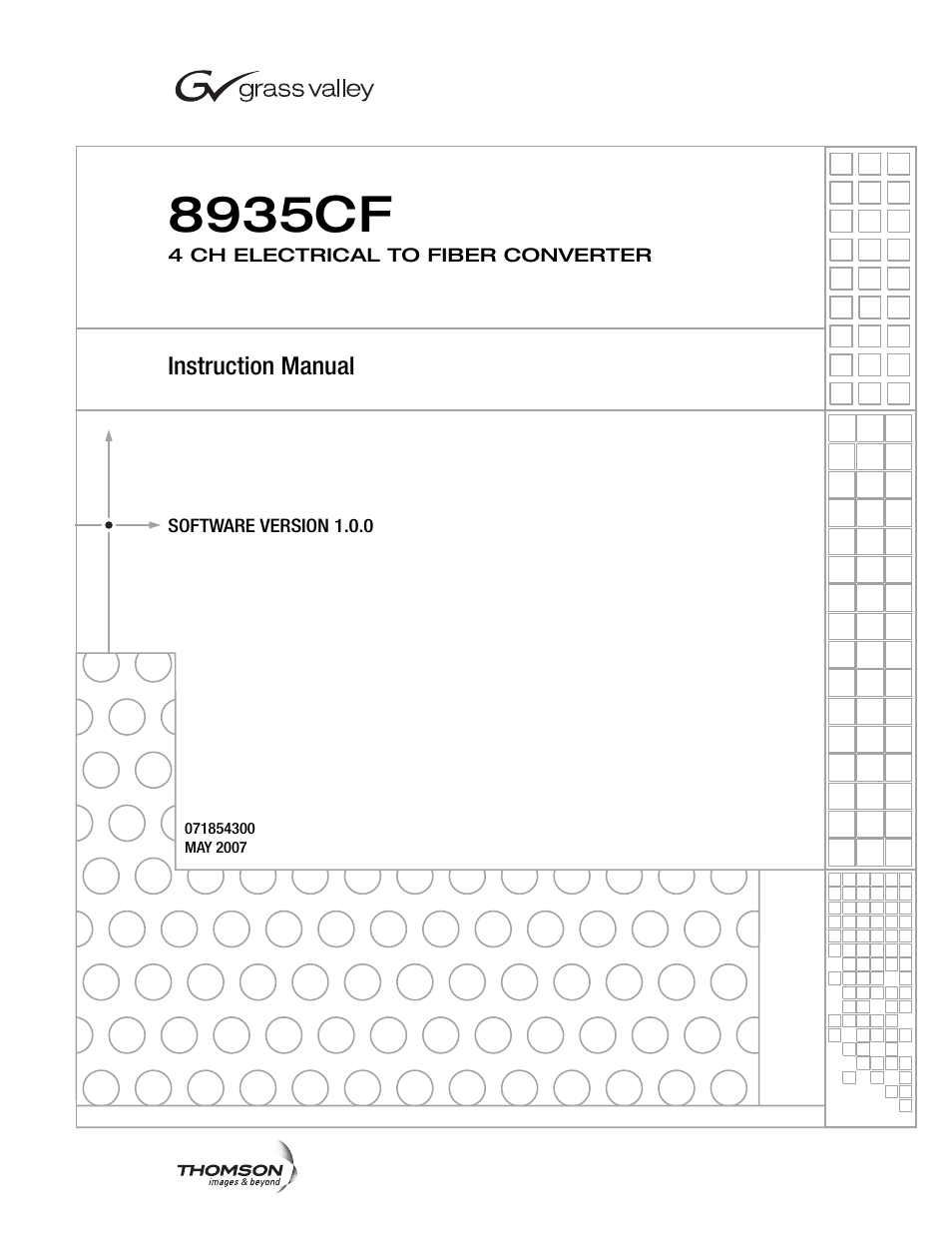 8935cf | Grass Valley 8935CF User Manual | Page 3 / 58