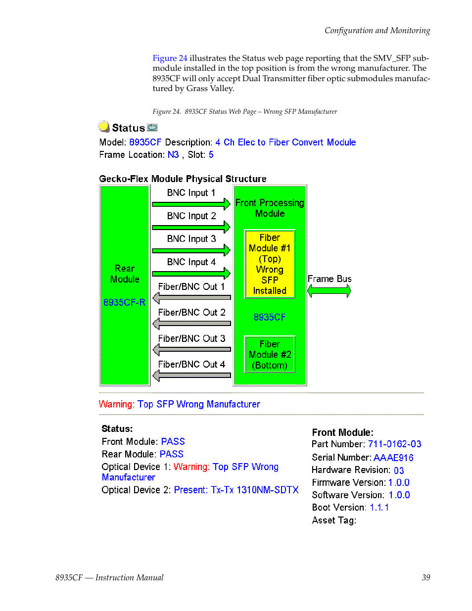 Grass Valley 8935CF User Manual | Page 39 / 58
