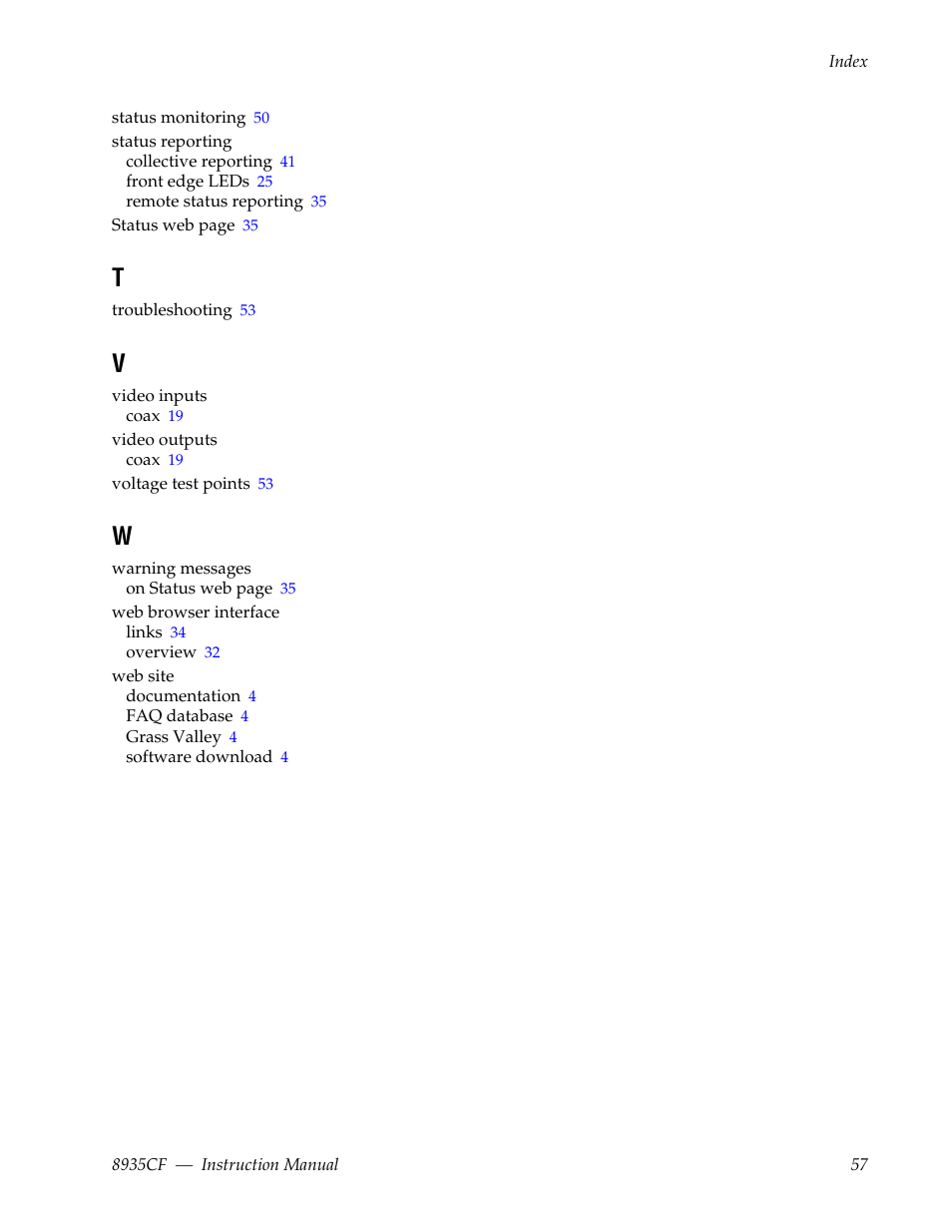 Grass Valley 8935CF User Manual | Page 57 / 58