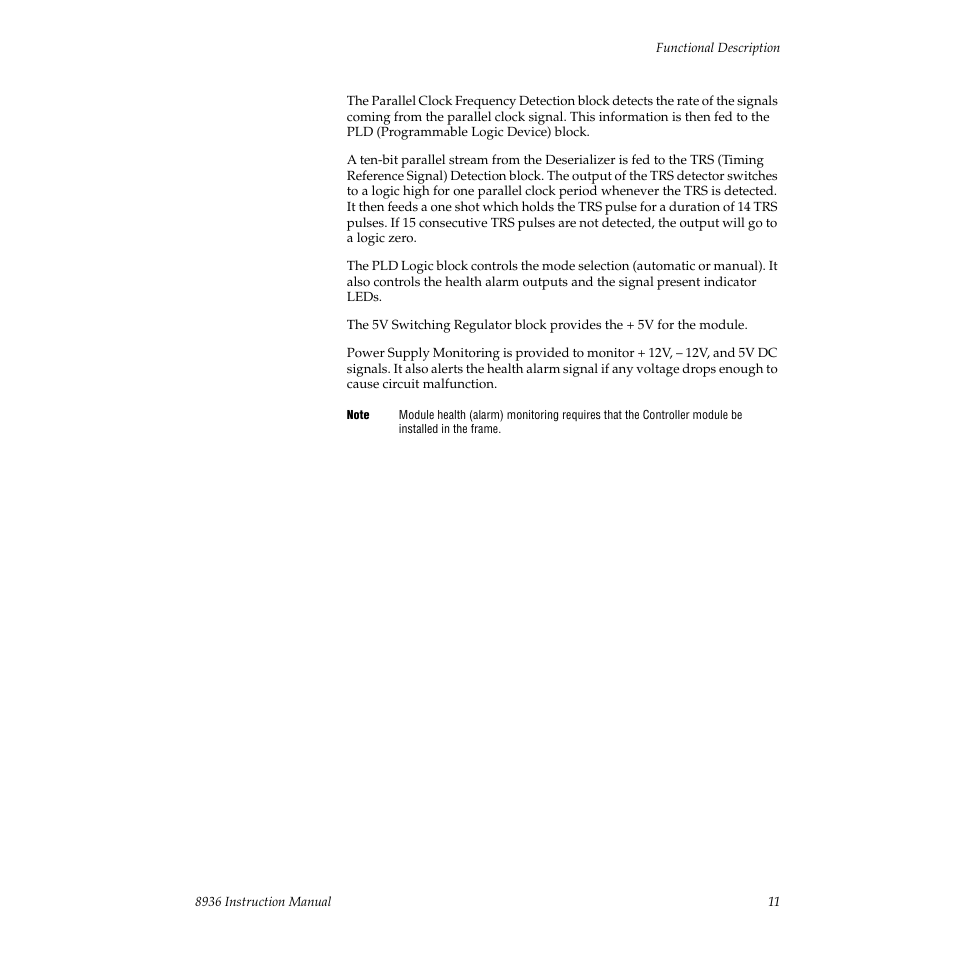 Grass Valley 8936 User Manual | Page 17 / 20
