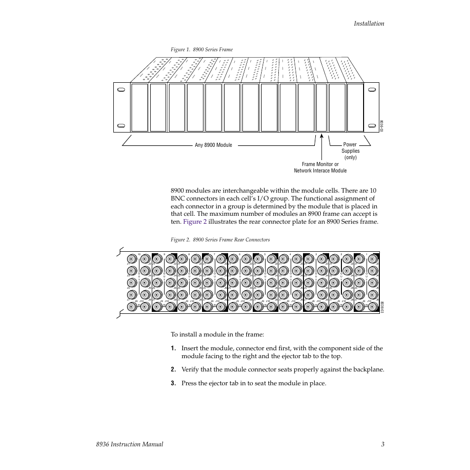 E the left ten locations. refer to, Figure 1 | Grass Valley 8936 User Manual | Page 9 / 20