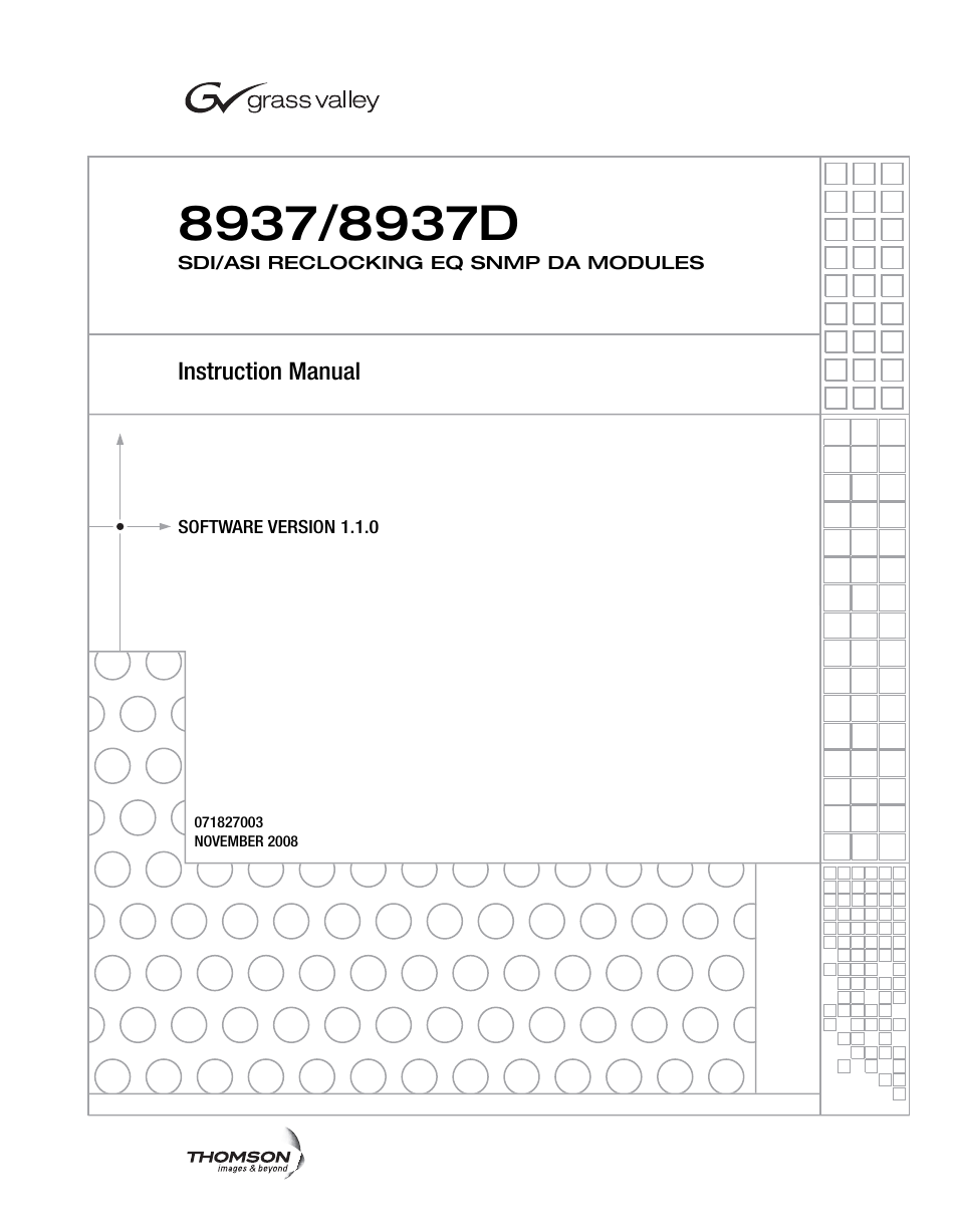 Grass Valley 8937 v.1.1.0 User Manual | Page 3 / 48