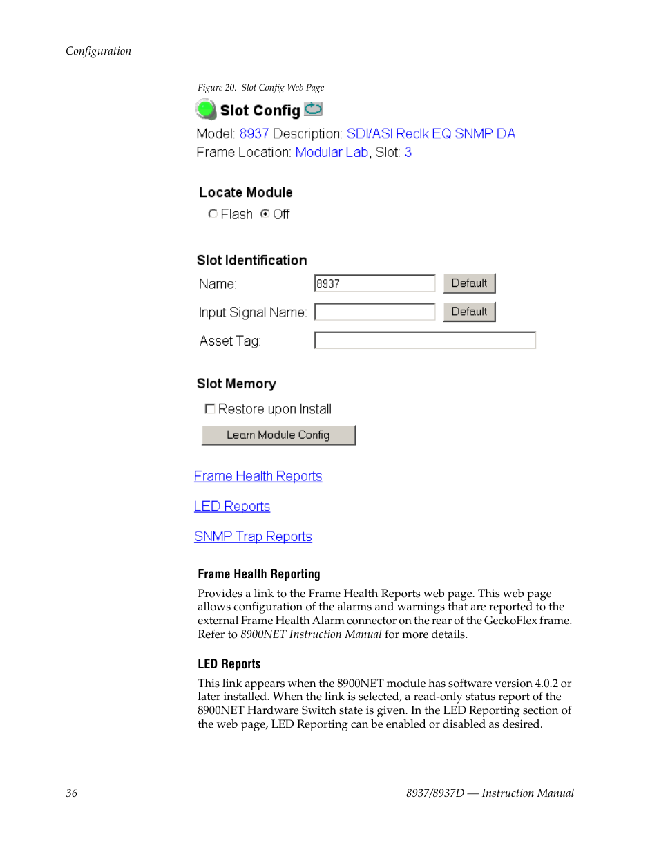 Grass Valley 8937 v.1.1.0 User Manual | Page 36 / 48
