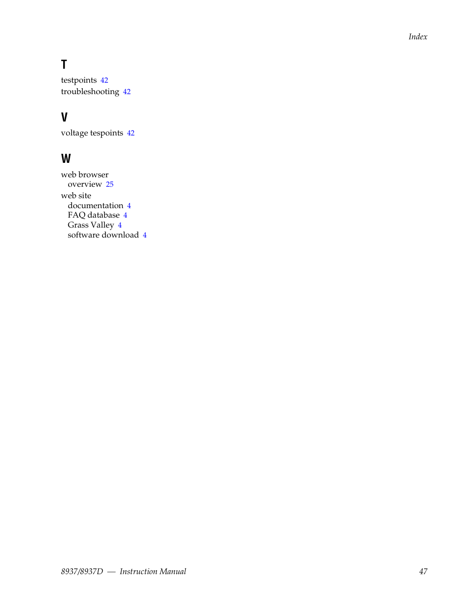 Grass Valley 8937 v.1.1.0 User Manual | Page 47 / 48