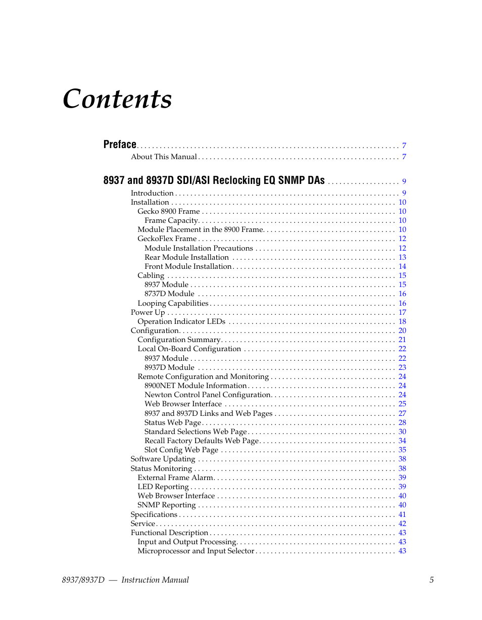 Grass Valley 8937 v.1.1.0 User Manual | Page 5 / 48