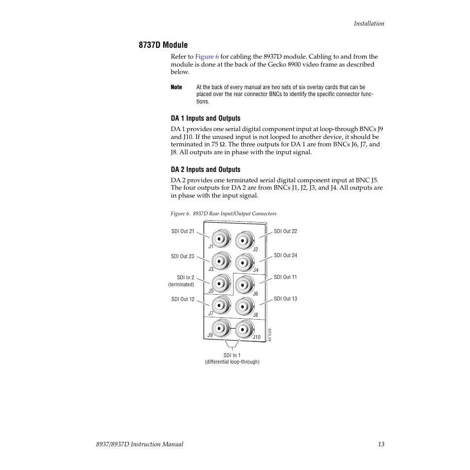 8737d module | Grass Valley 8937 v.1.0.0 User Manual | Page 13 / 40