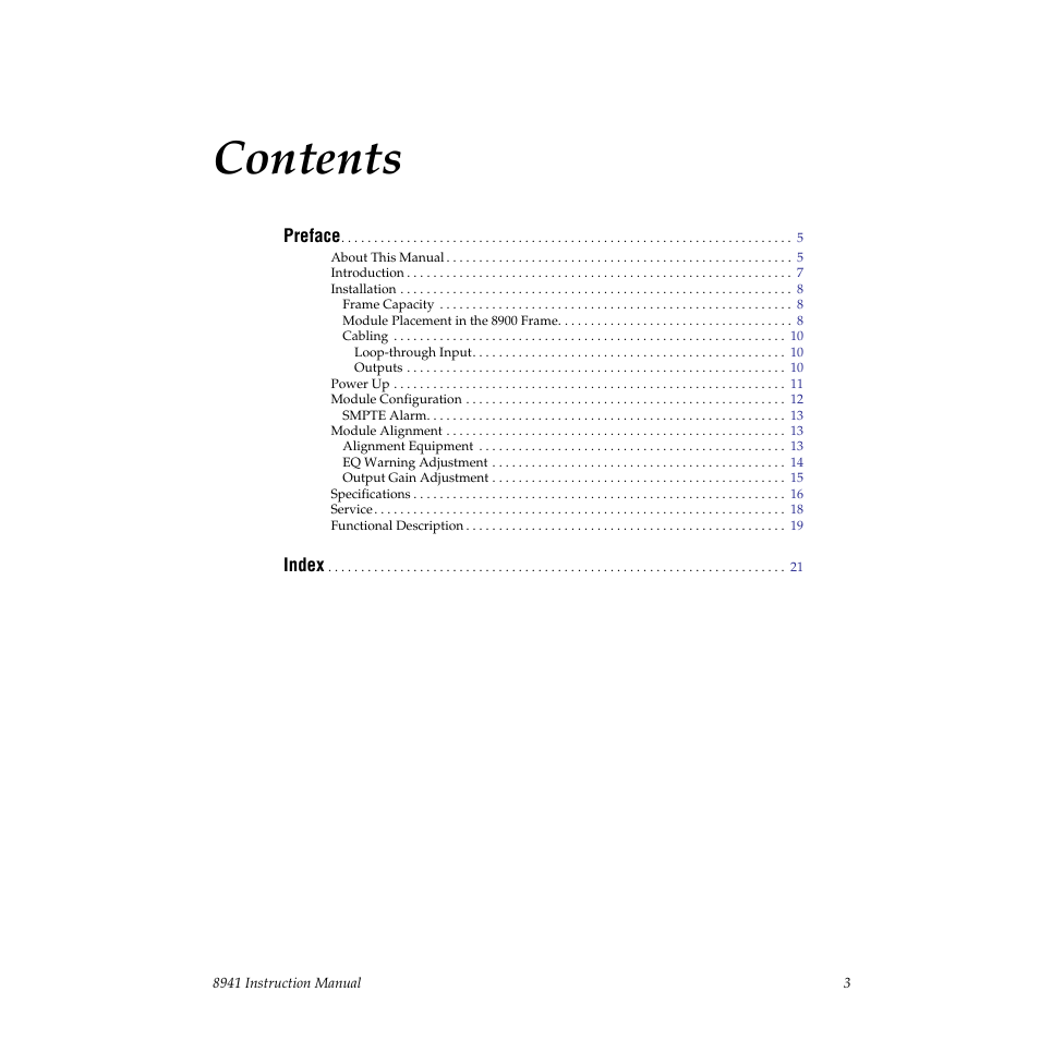 Grass Valley 8941 User Manual | Page 3 / 22