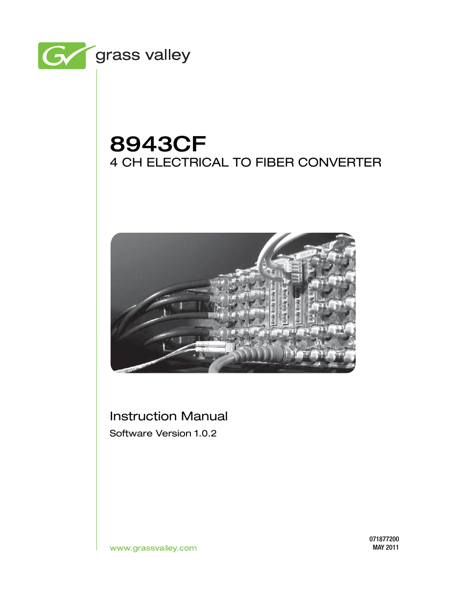 Grass Valley 8943CF User Manual | 66 pages