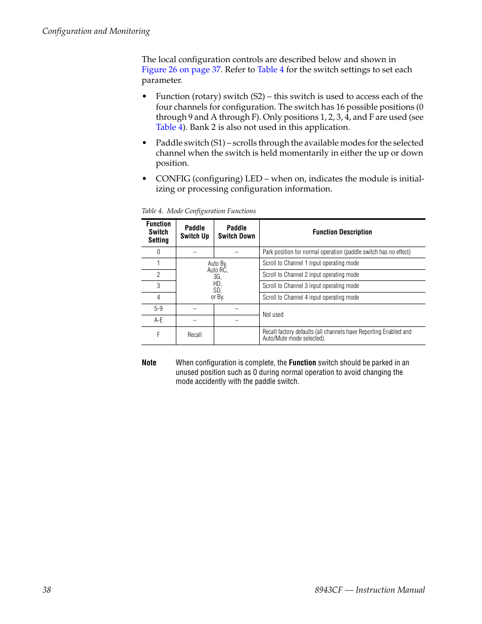 Grass Valley 8943CF User Manual | Page 38 / 66